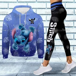 Disney Stitch 3D Hoodie Women's Hoodie Set Yoga Pants