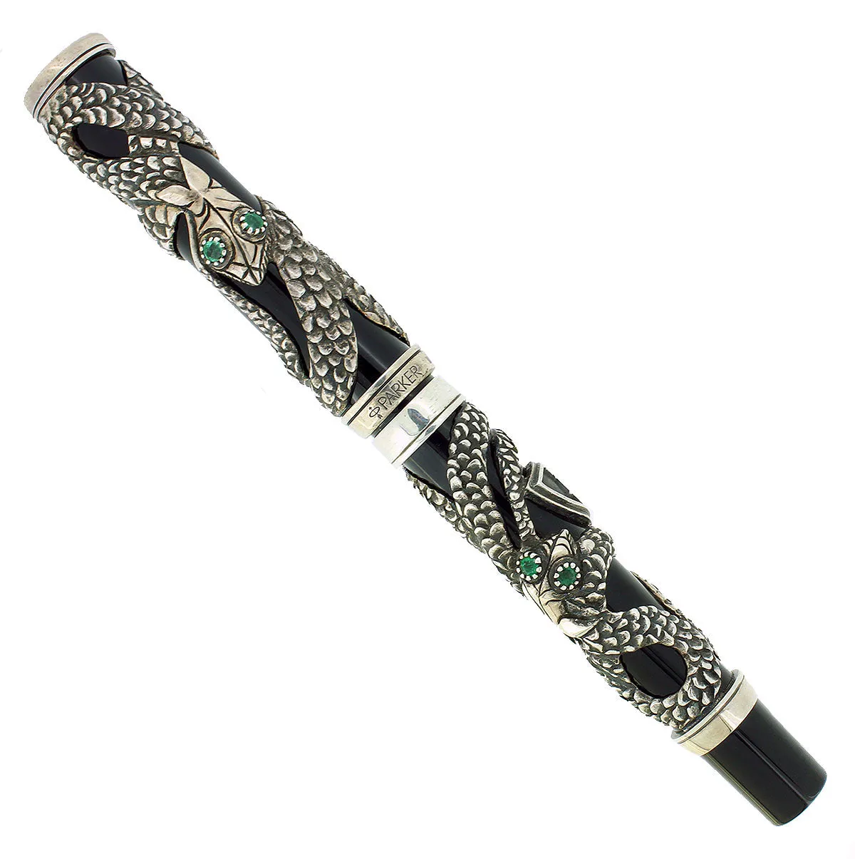 1997 PARKER STERLING SILVER SNAKE LIMITED EDITION FOUNTAIN PEN NEVER INKED