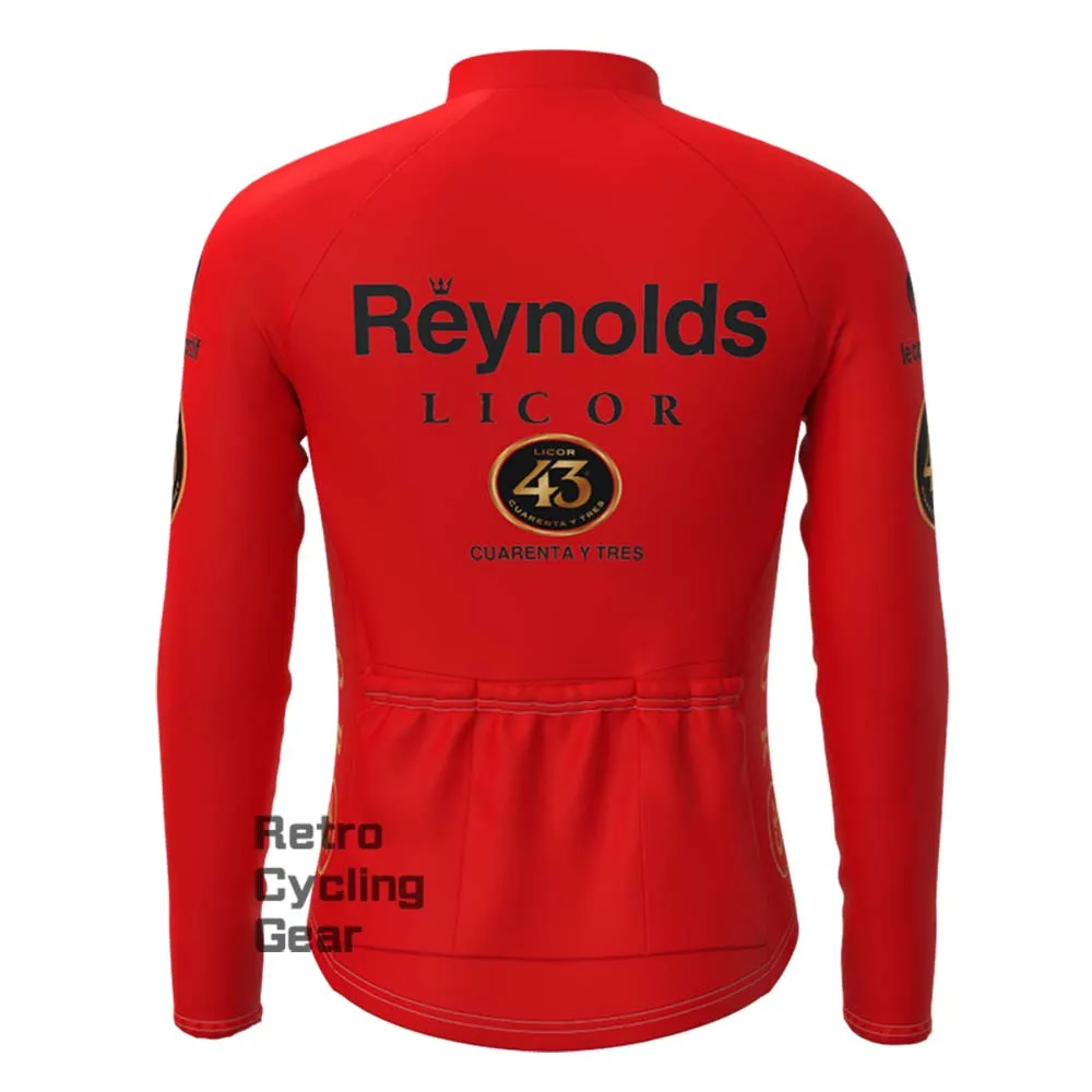 43 red Reynolds Retro Long Sleeve Cycling Kits