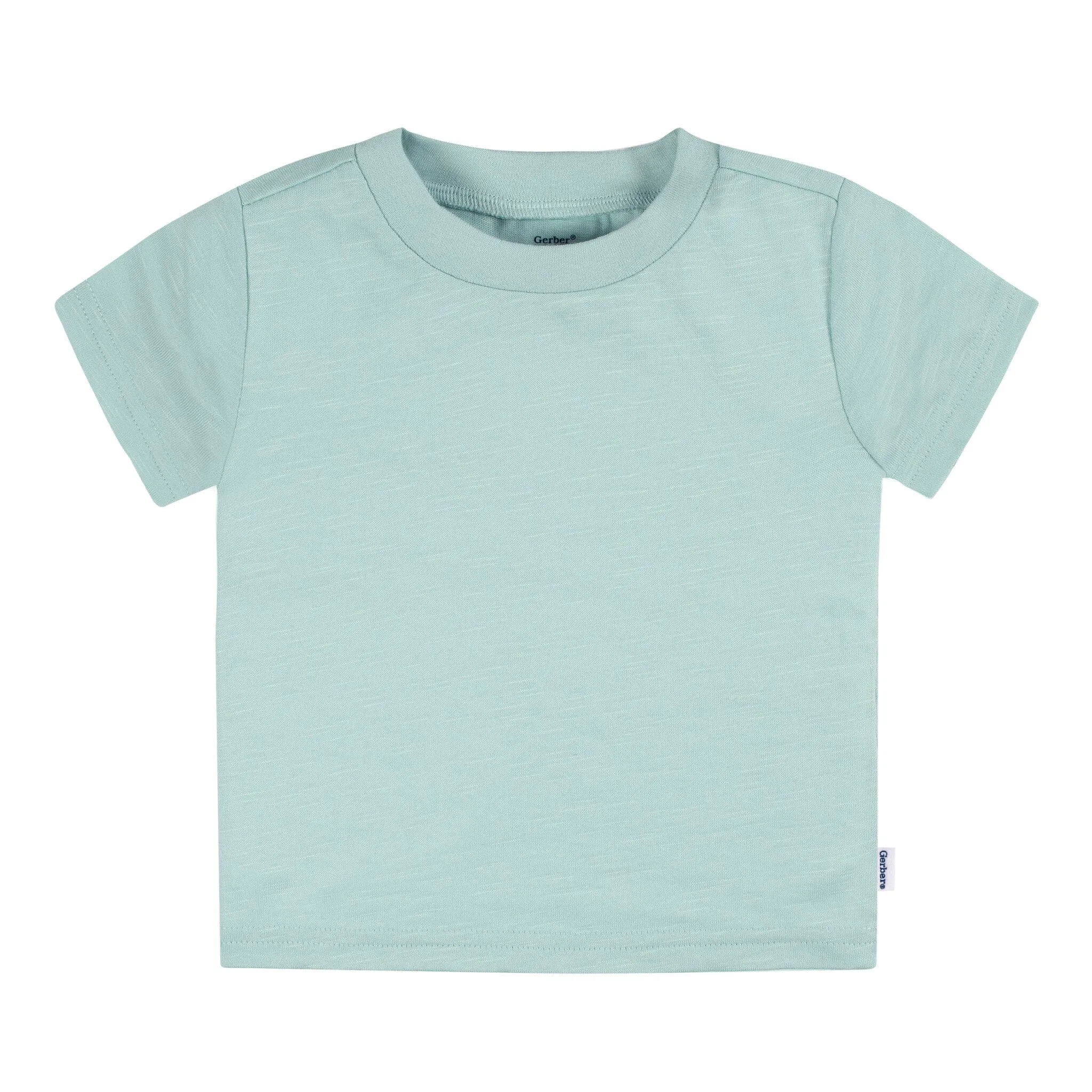 5-Pack Baby Neutral Blue & Green Short Sleeve Tees