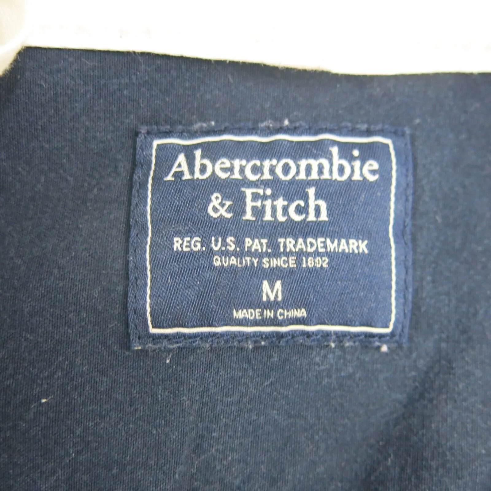 Abercrombie & Fitch Mens Rain Hooded Jacket Half Zip Long Sleeve Blue SZ Medium