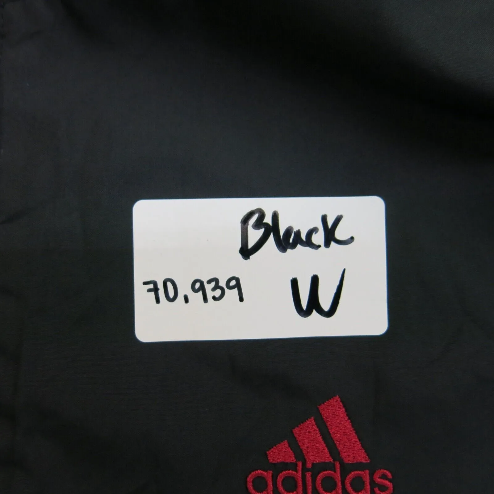 Adidas 3 Stripes Womens Full Zip Rain Jacket Embroidered Logo Black Size Medium