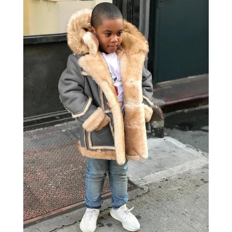 Adventure Ready Boys' Faux Fur-Lined Hooded Jacket