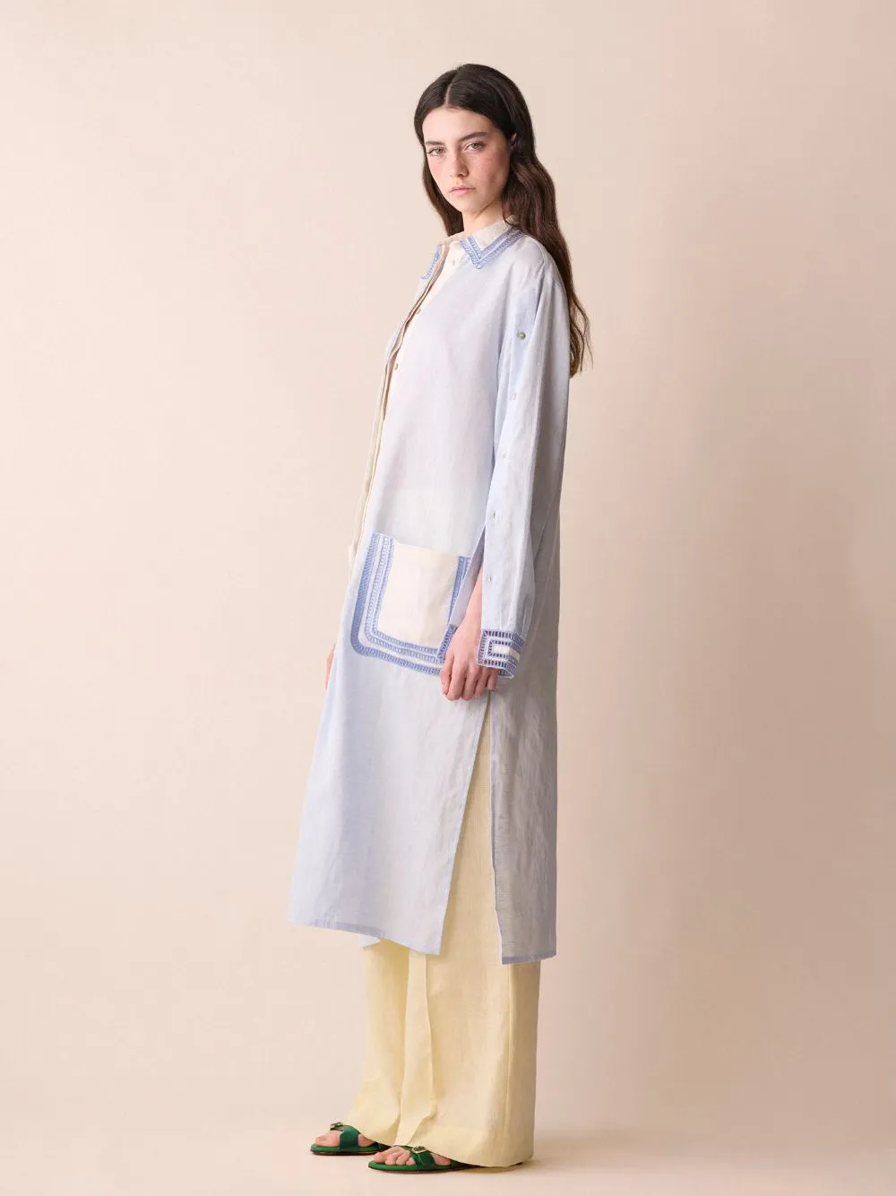 Altair English Embroidered Linen Dress