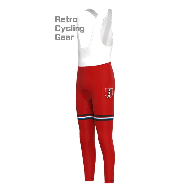 Amsterdam Red Retro Long Sleeve Cycling Kit