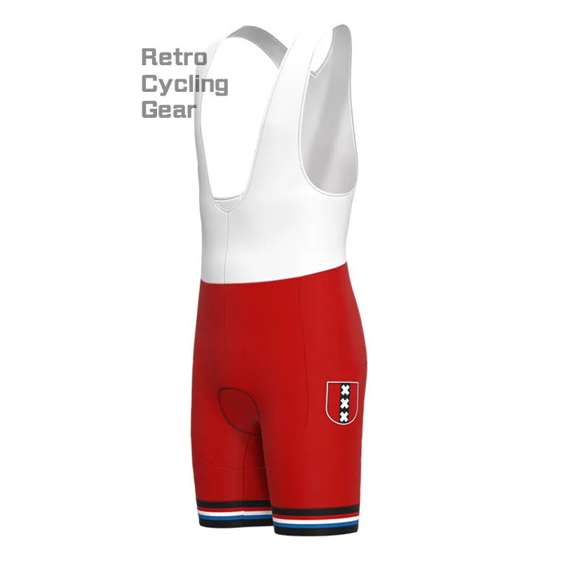 Amsterdam Red Retro Long Sleeve Cycling Kit