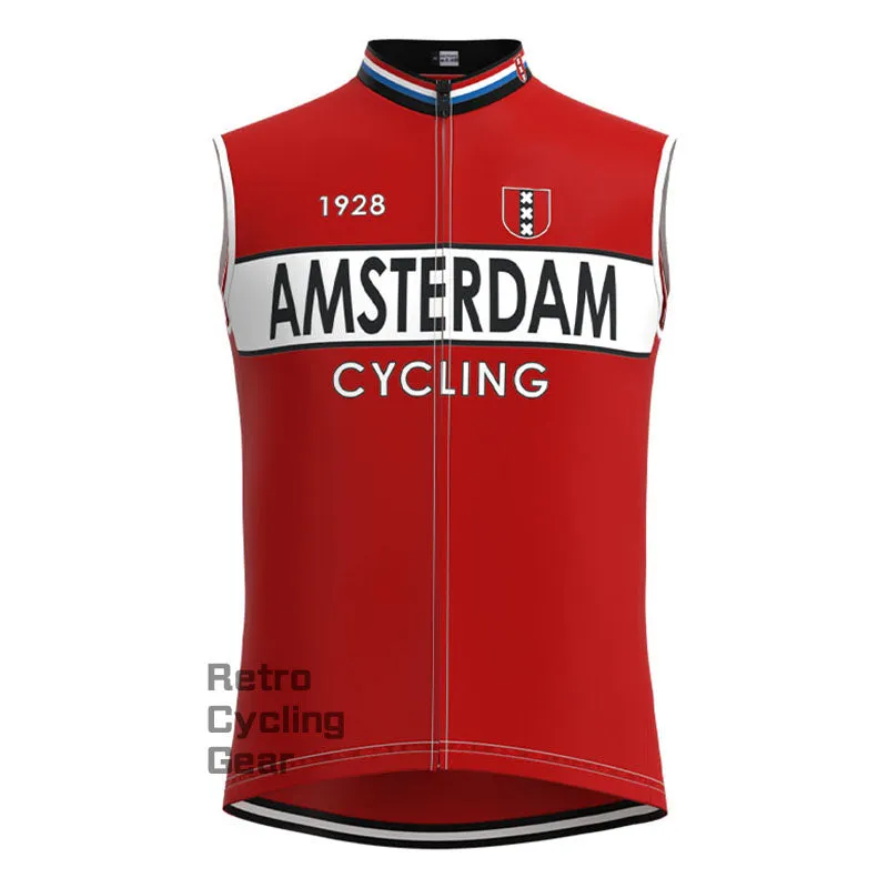 Amsterdam Red Retro Long Sleeve Cycling Kit