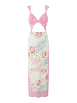 Analise Floral Maxi Dress in Pink