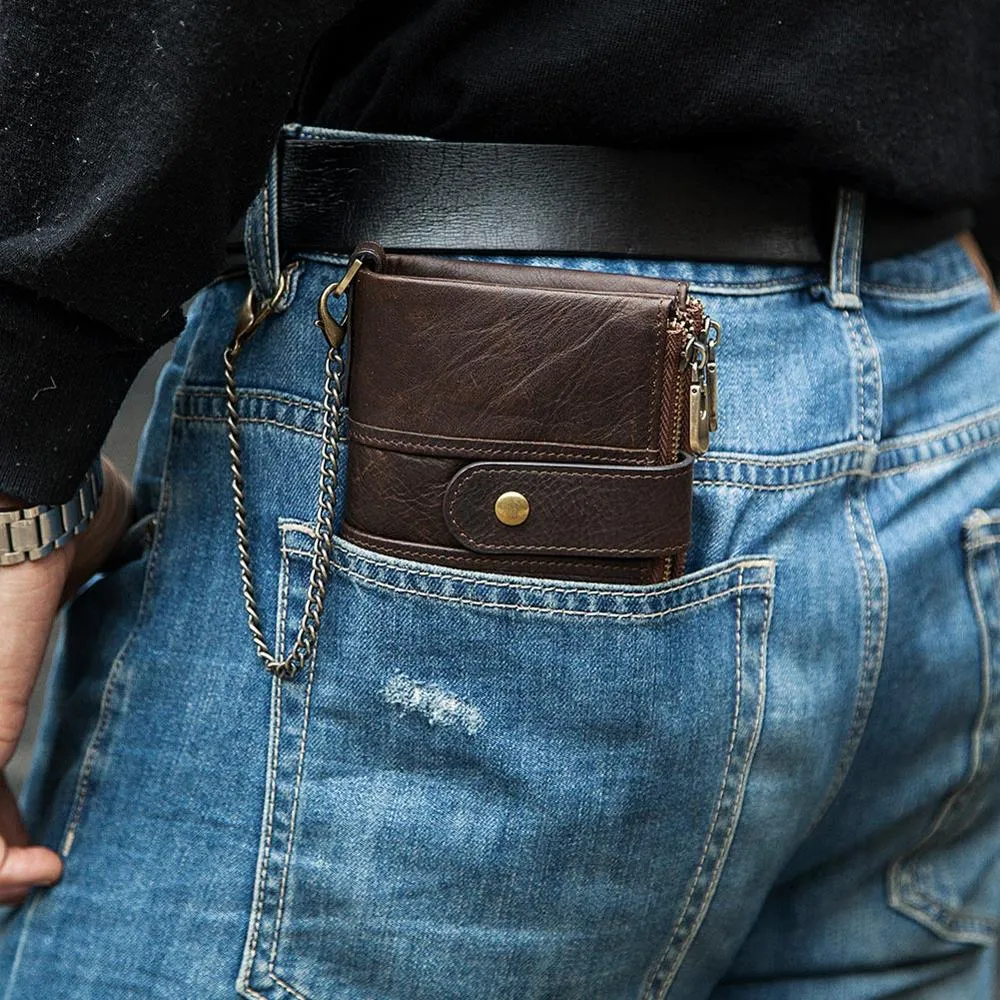 Antimagnetic leather wallet