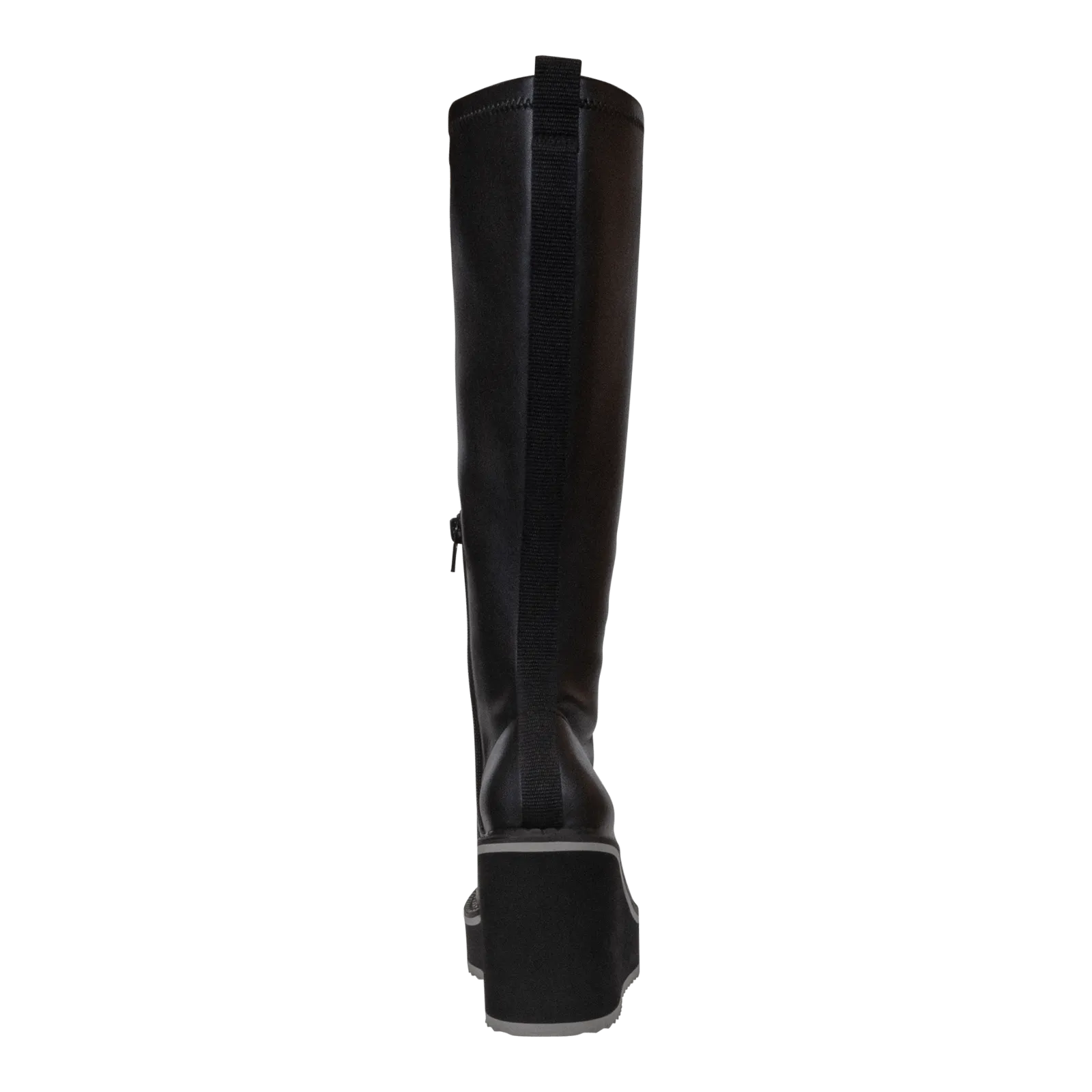 APEX in BLACK Wedge Knee High Boots