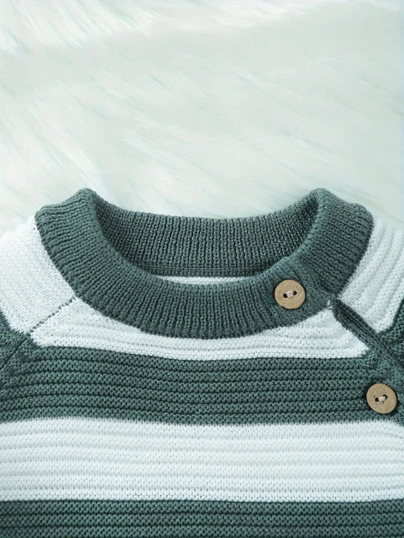 Baby Boy Striped Cable Knit Sweater, Newborn Winter Clothes