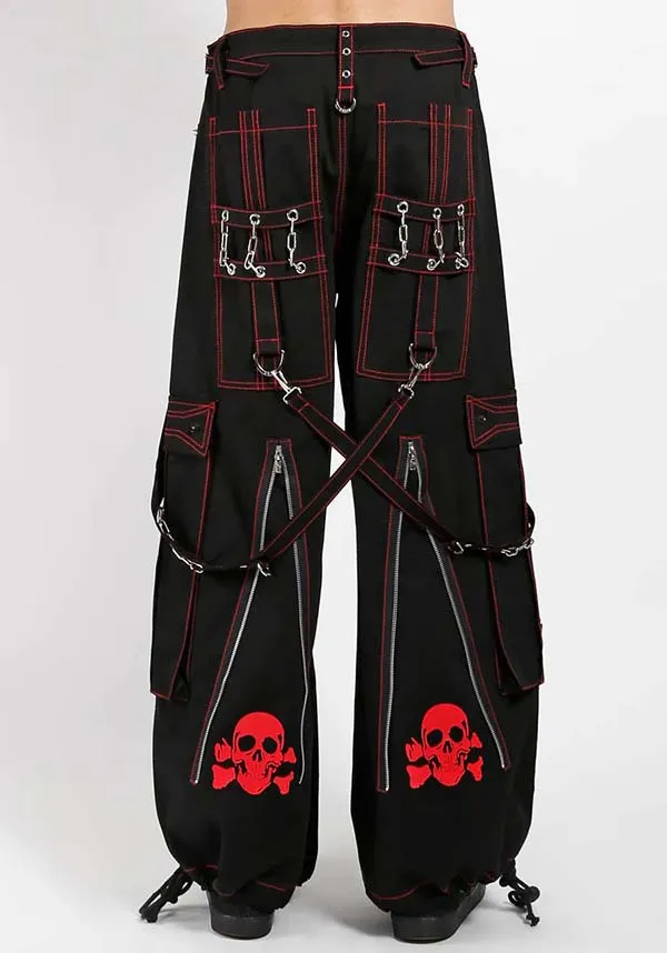 Back Up Skull [Black/Red] Stitch | PANTS