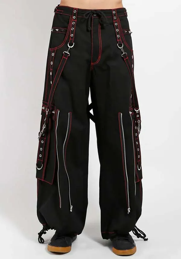 Back Up Skull [Black/Red] Stitch | PANTS