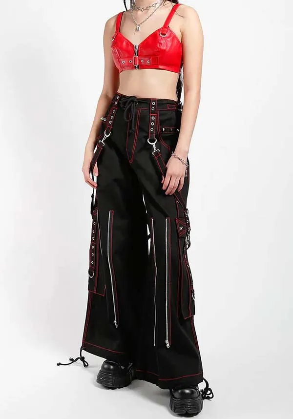 Back Up Skull [Black/Red] Stitch | PANTS