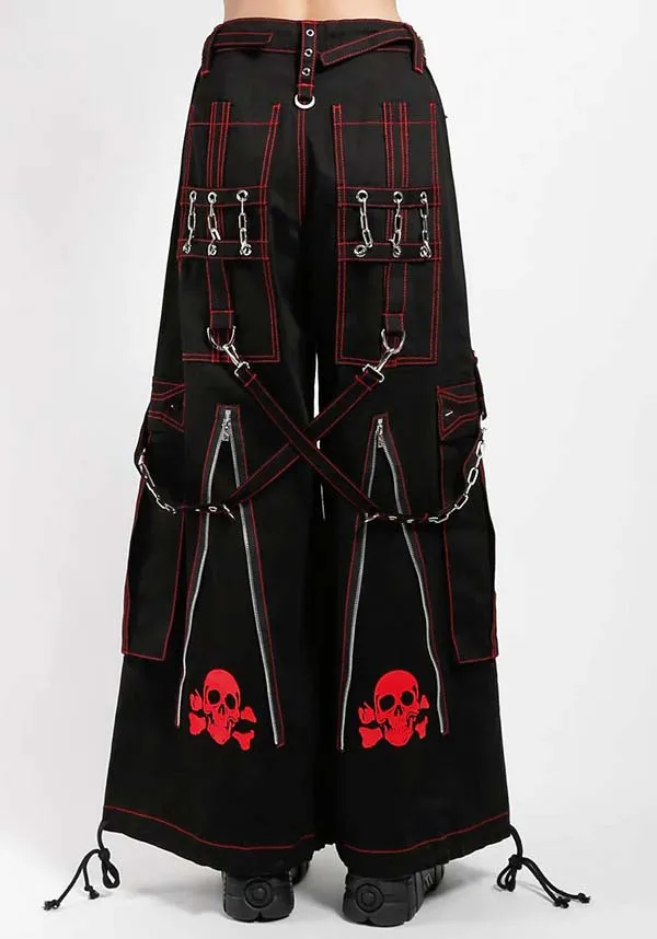 Back Up Skull [Black/Red] Stitch | PANTS