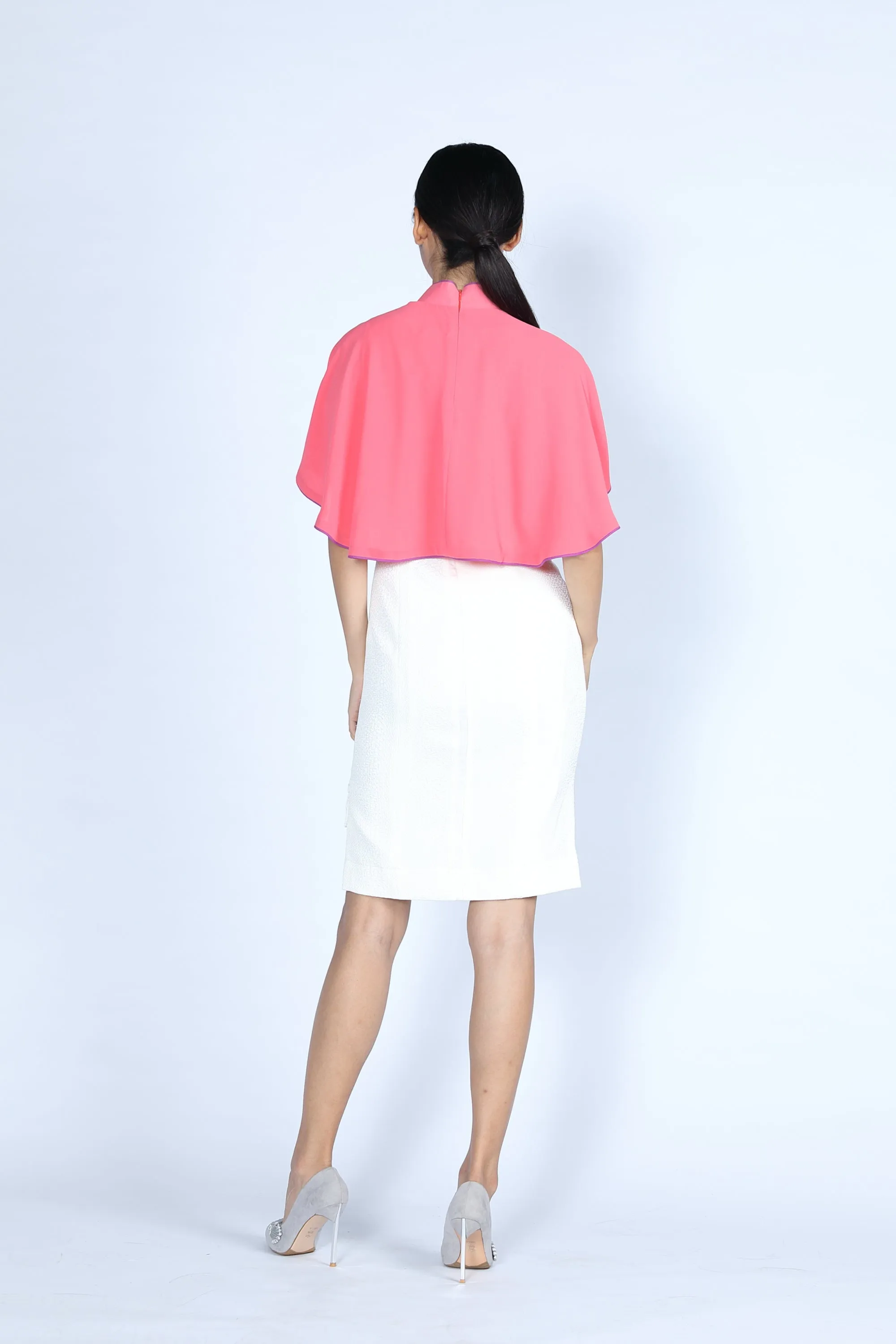 BELLA Chiffon Cape (Blush)