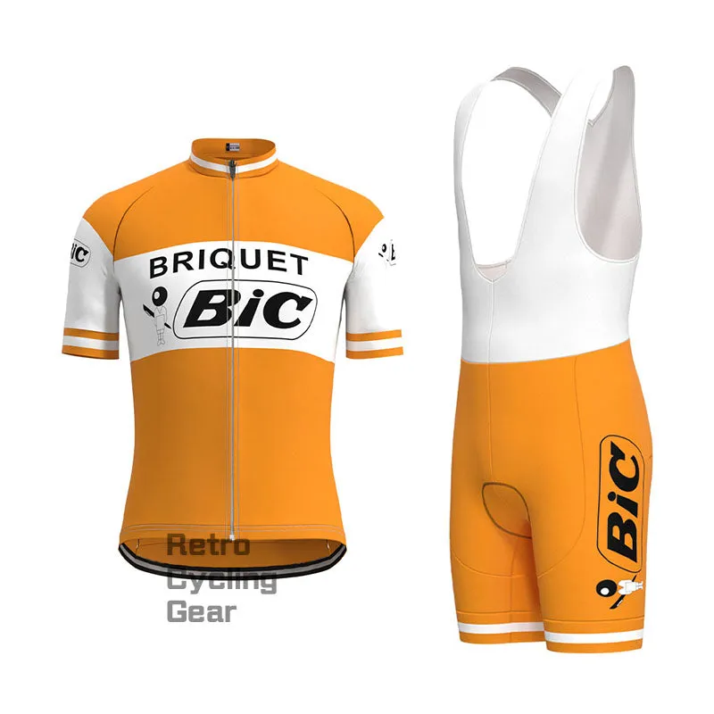 BIC Orange Retro Long Sleeve Cycling Kit