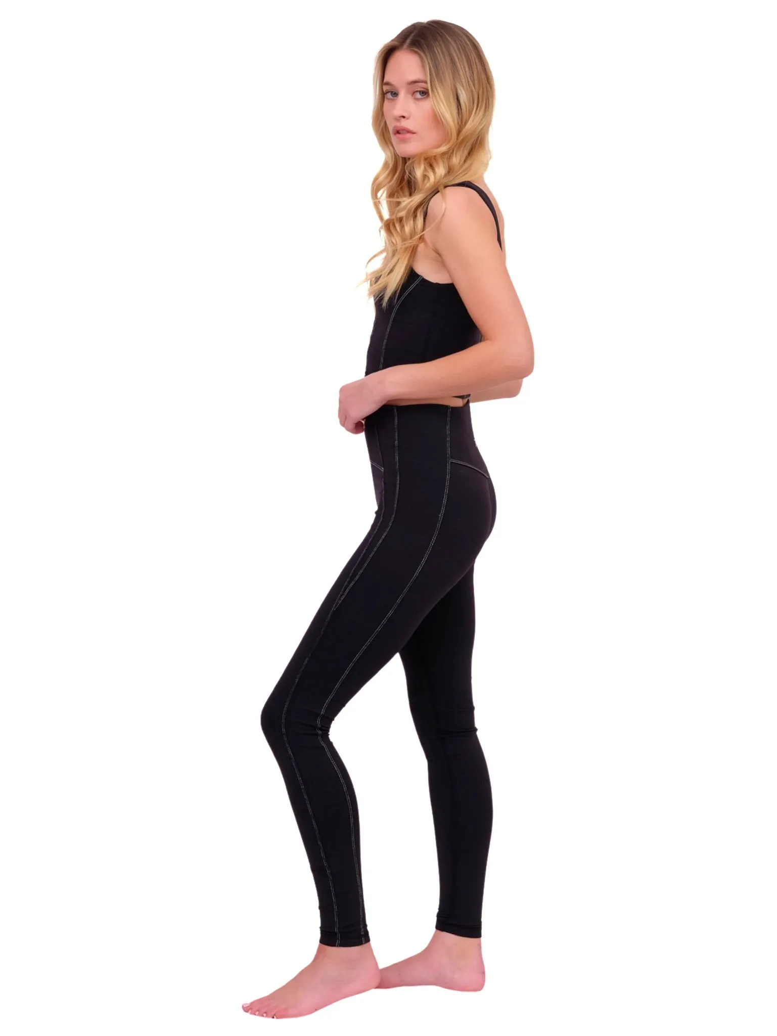 Black & White Contrast Yoga Pants