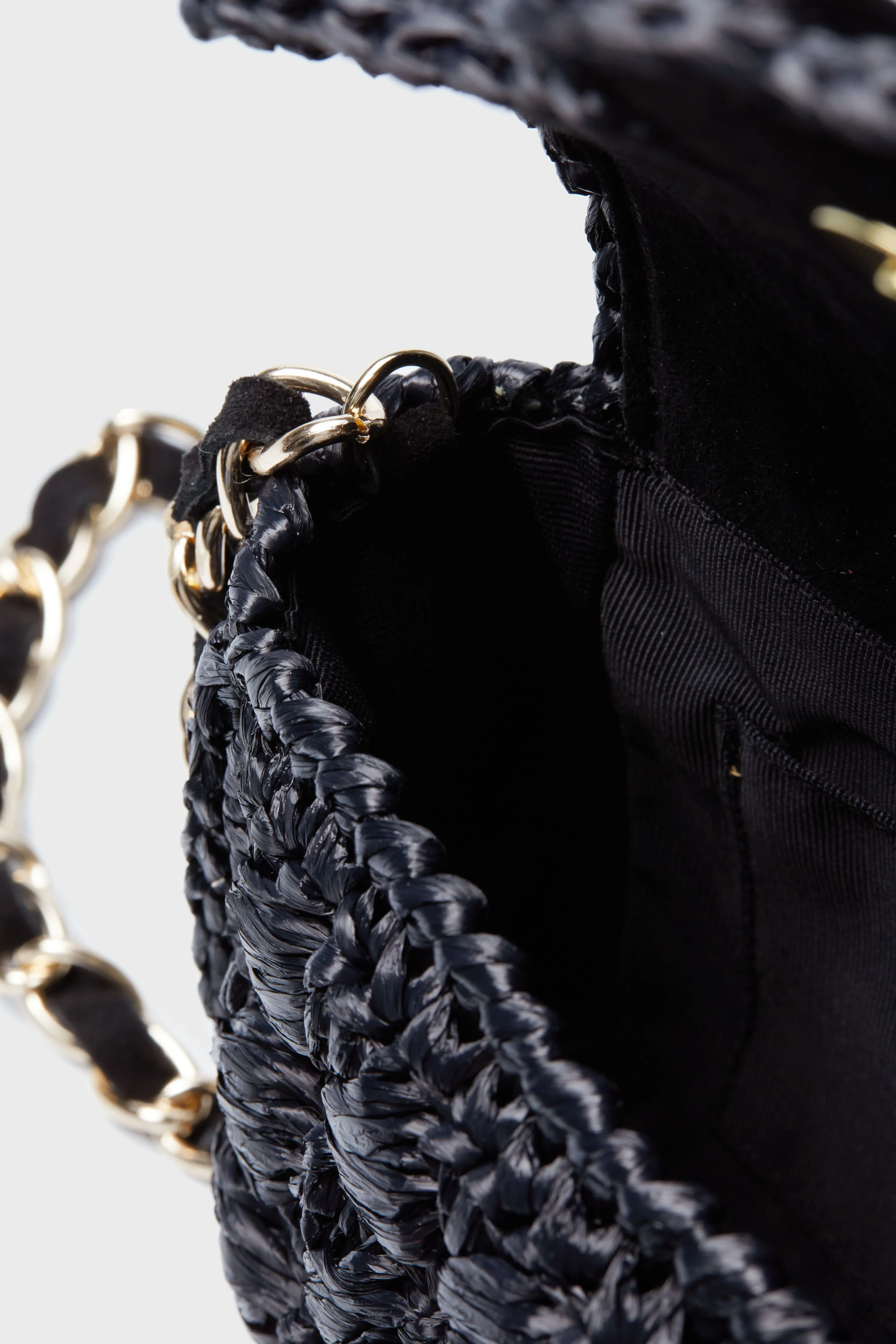 Black Woven Crossbody