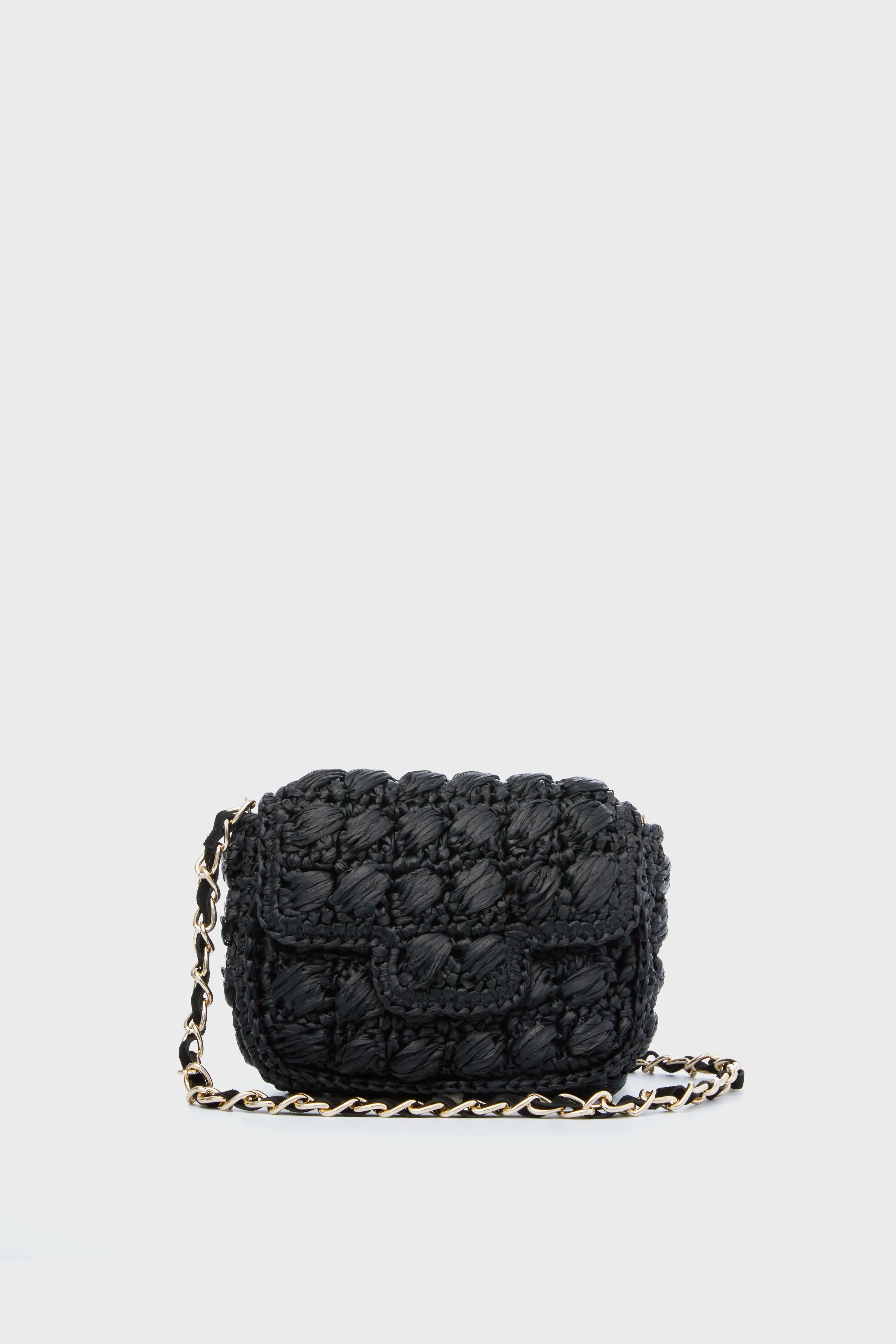 Black Woven Crossbody