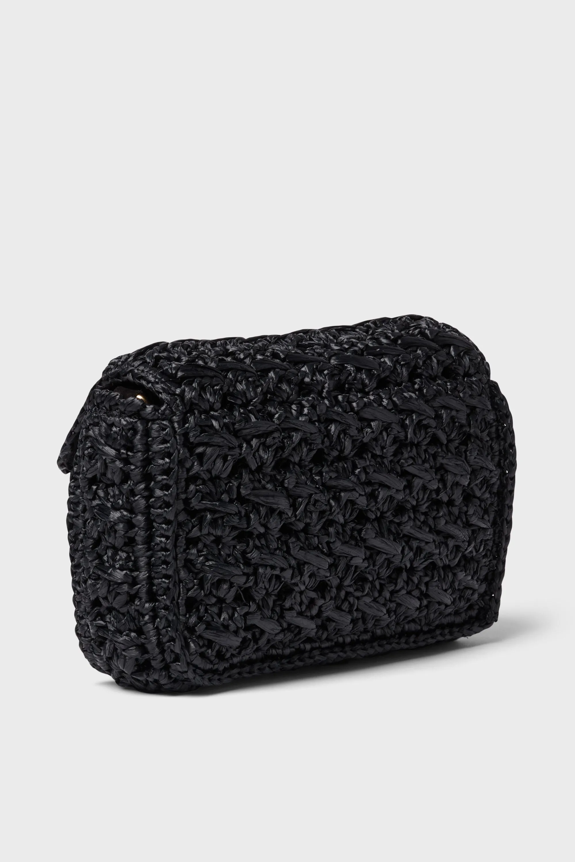 Black Woven Shoulder Bag