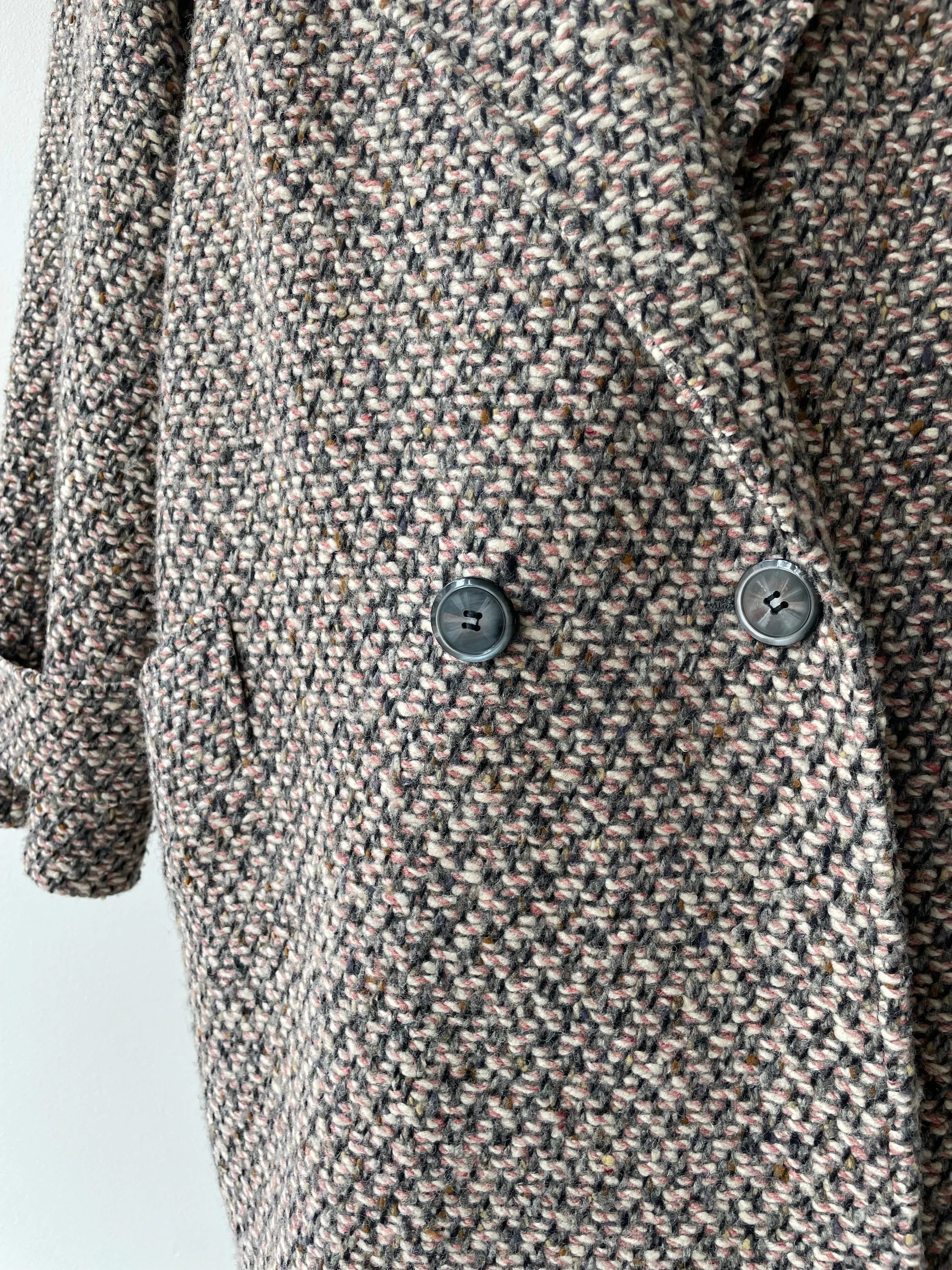 Blush Tweed Winter Coat