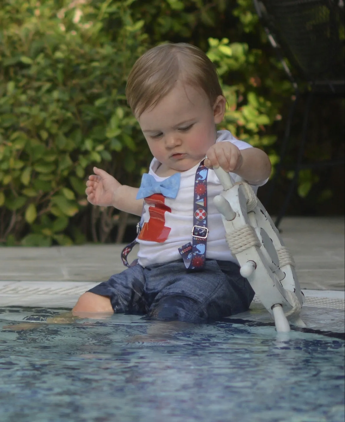 Boys Nautical Theme First Birthday Onesie Whales Sailboats Shirt