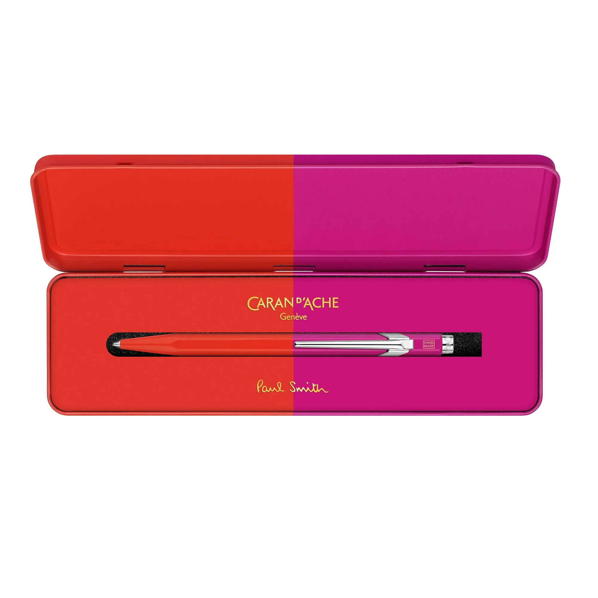 Caran d'Ache Paul Smith 849 Ballpoint Pen - Warm Red / Melrose Pink (Special Edition)