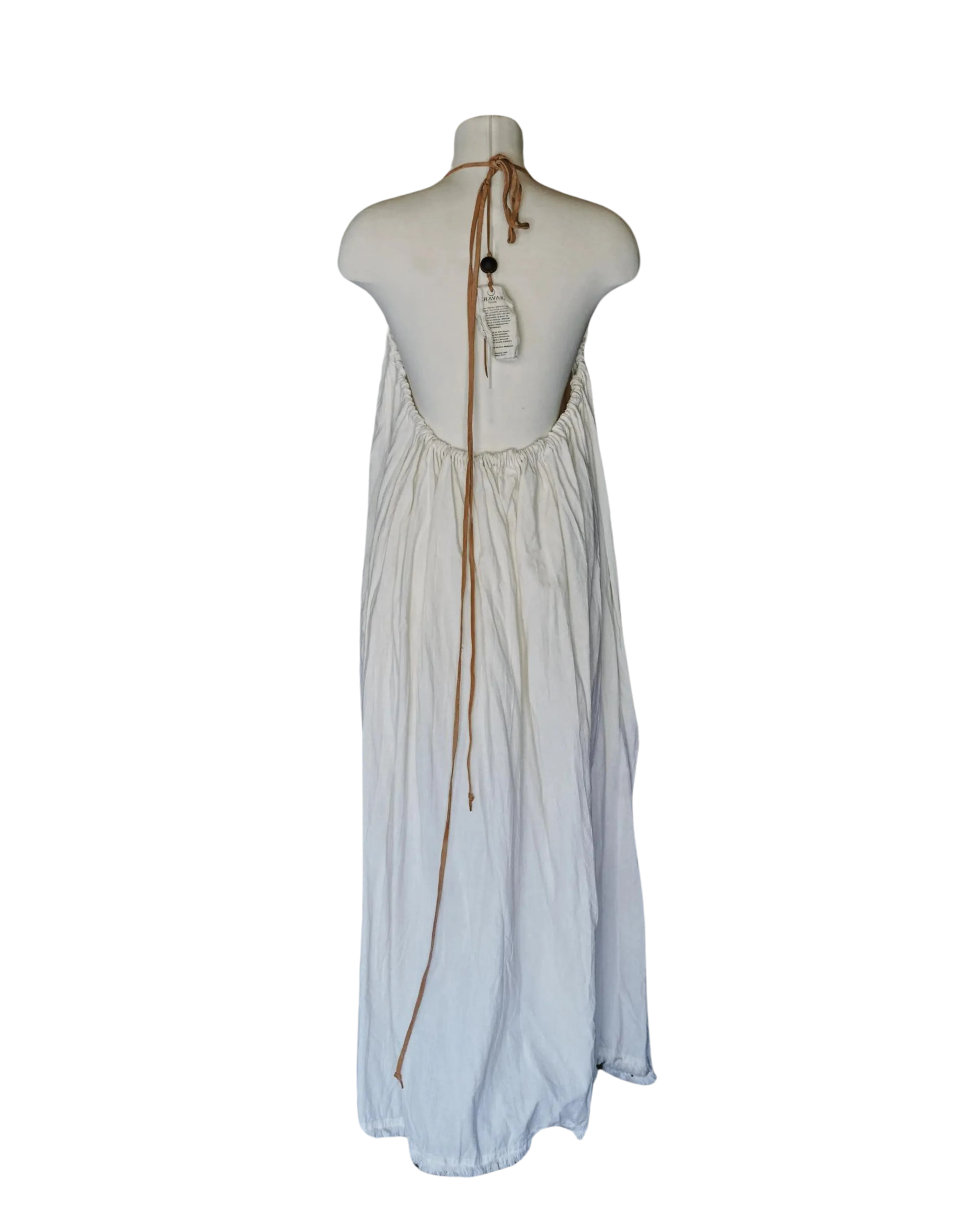 CARAVANA | "Tulum" Linen Tie-Neck Maxi Dress