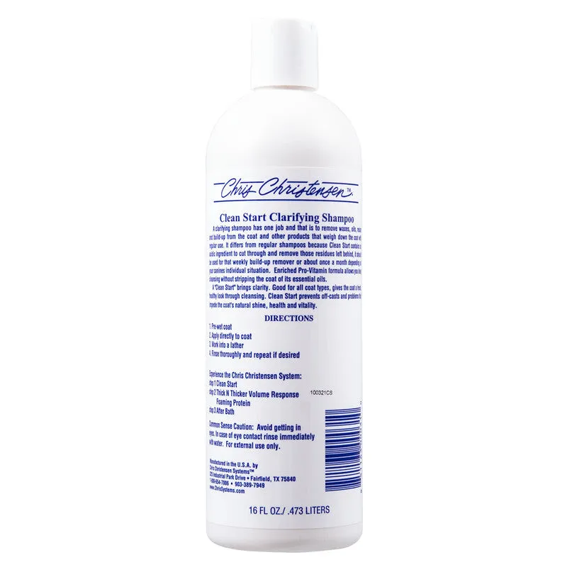 Chris Christensen Clean Start Clarifying Shampoo For Dogs, 16oz