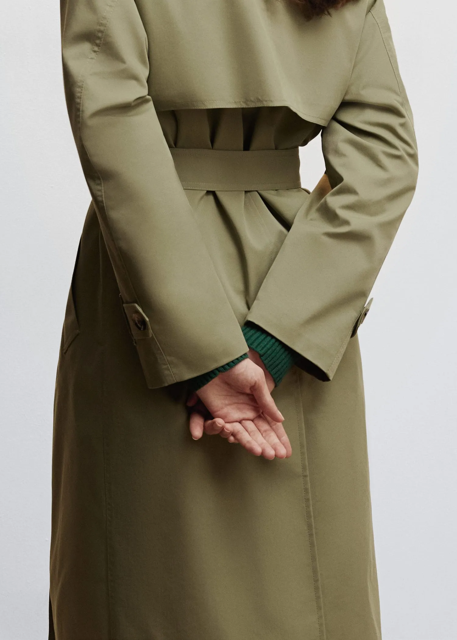 Classic belted trench coat