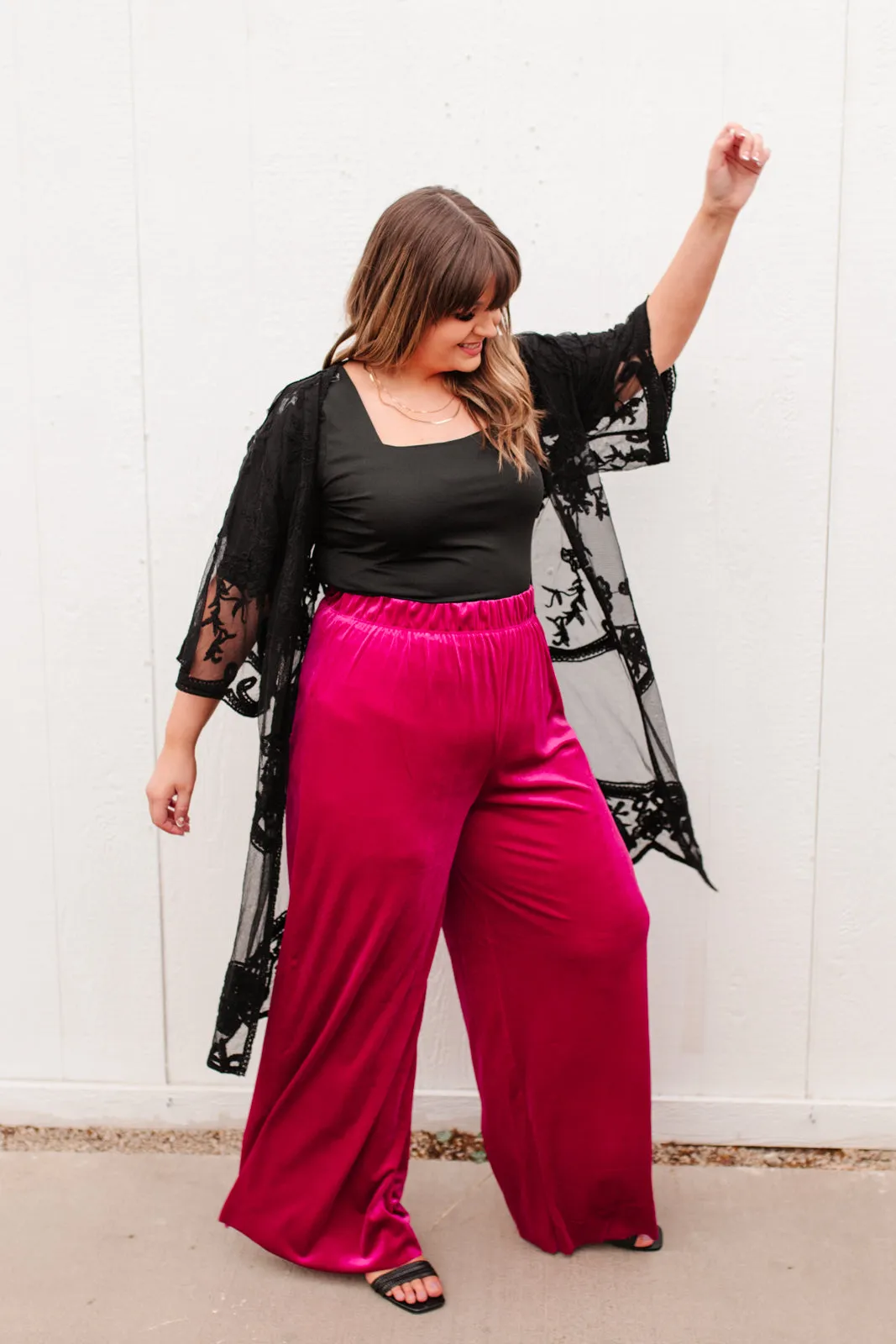 Cleo Velvet Wide Leg Pants