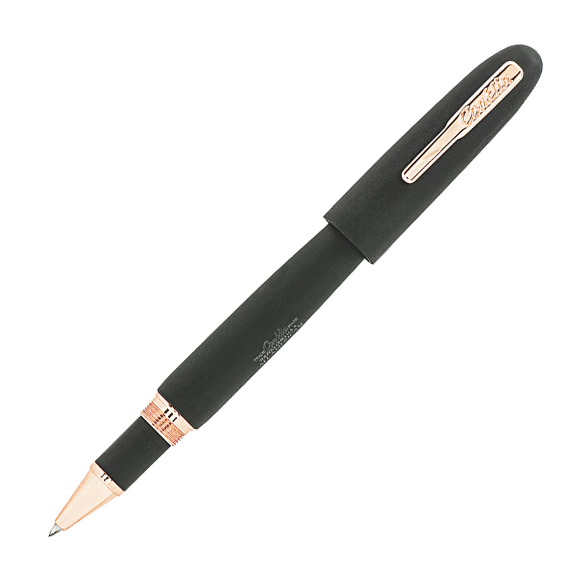 Conklin All American Matte Black Black & Rose Gold - Rollerball