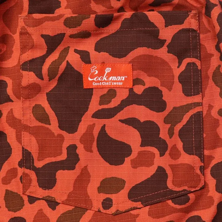 Cookman Chef Short Pants - Ripstop : Duck Hunter Camo Red