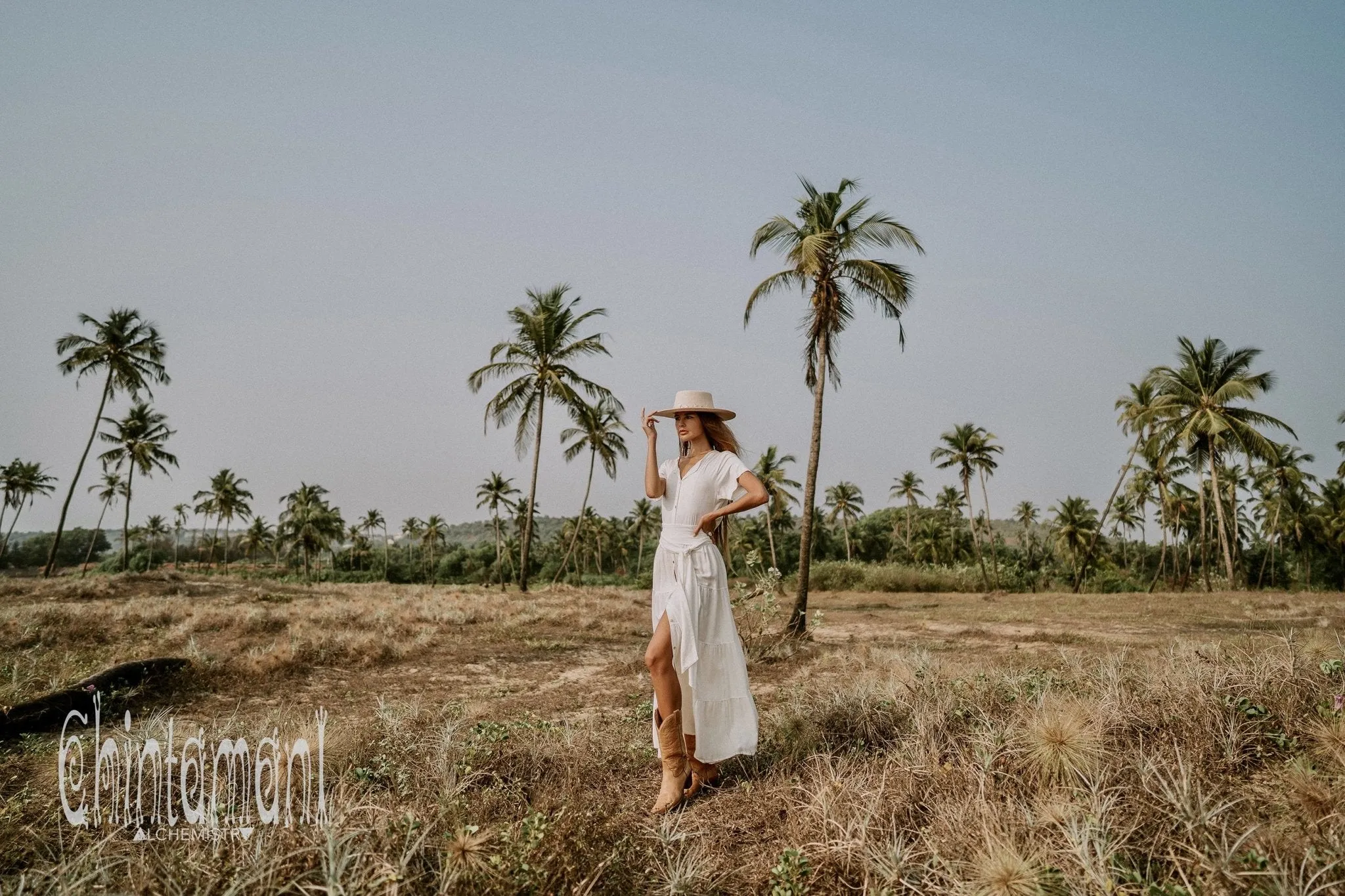 Cotton Maxi Shirt Dress / Off White