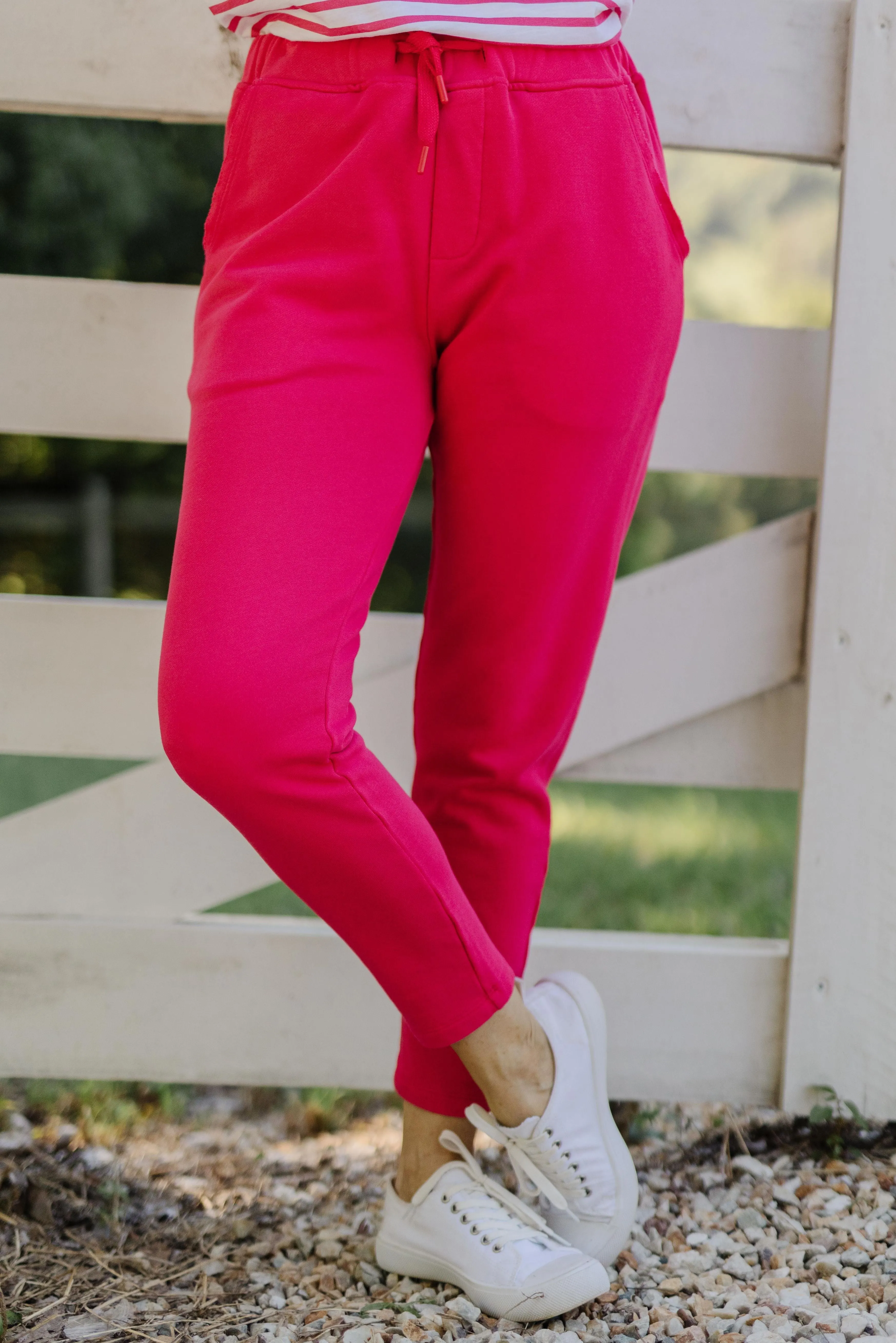 Cotton Track Pants Red