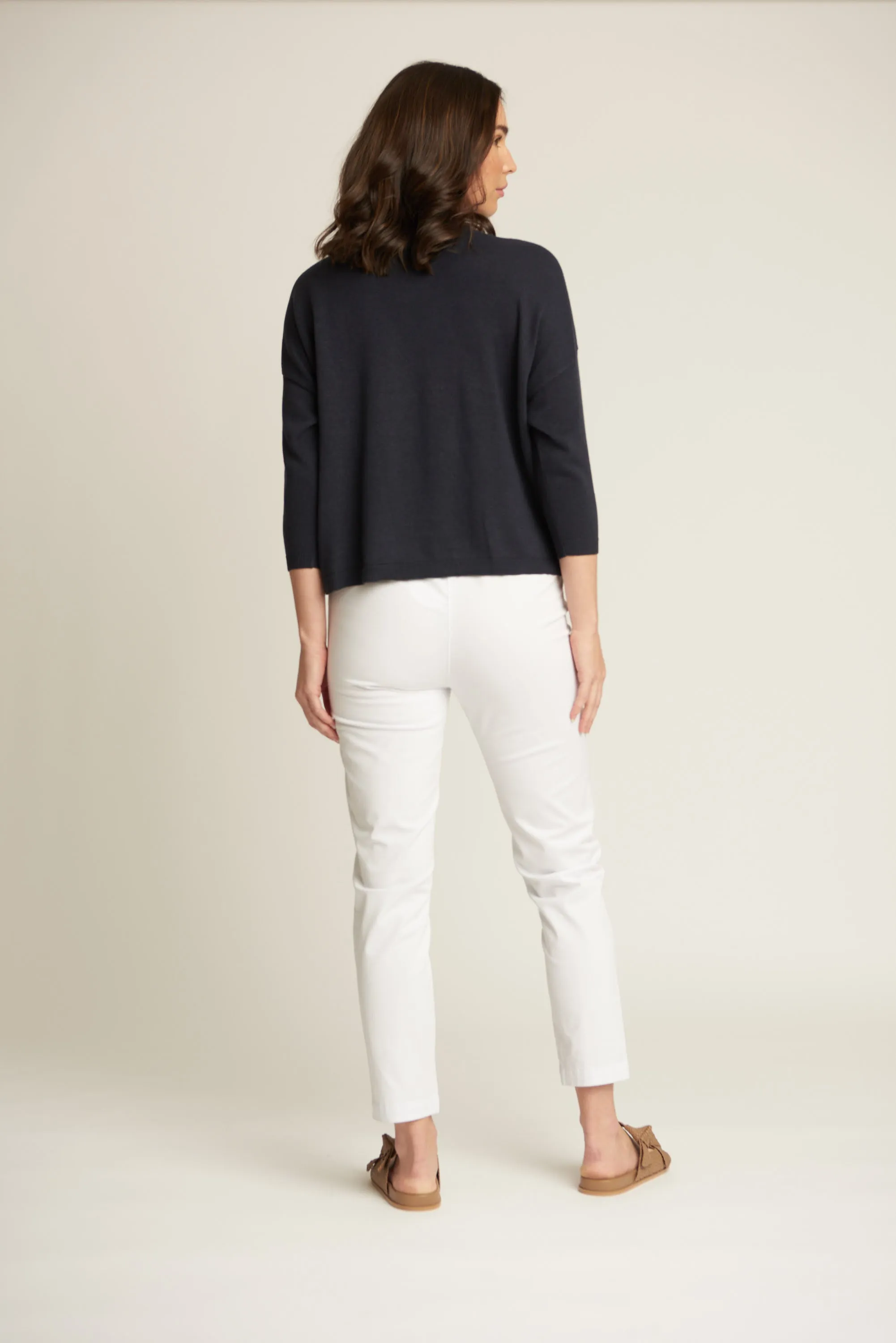 Cropped Classic Cotton Pant White