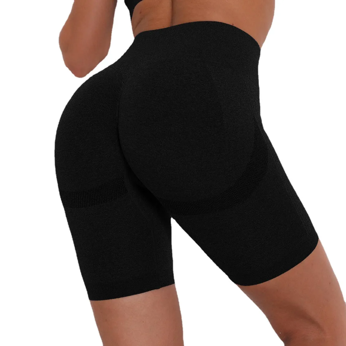 European and American High Waist Hip Lift Sports Shorts Women's Skinny Hip Lift Yoga Pants Quick Dry Training Running Fitness Pants