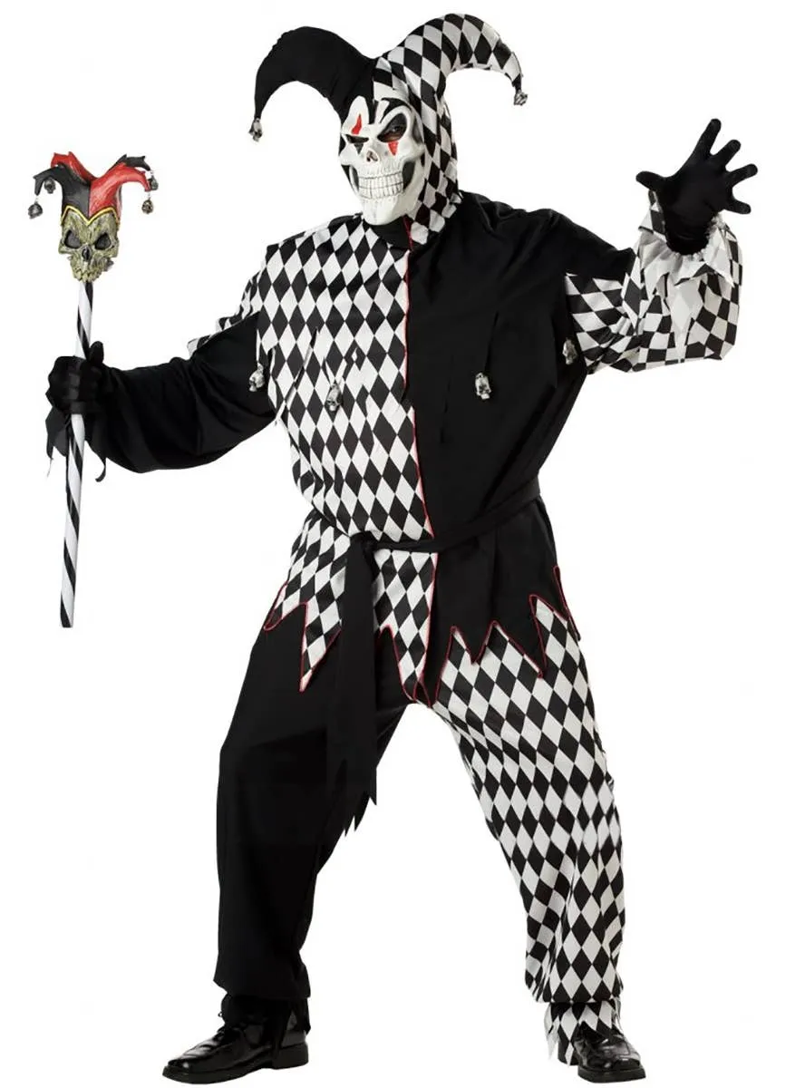 Evil Jester Plus Size Mens Halloween Costume