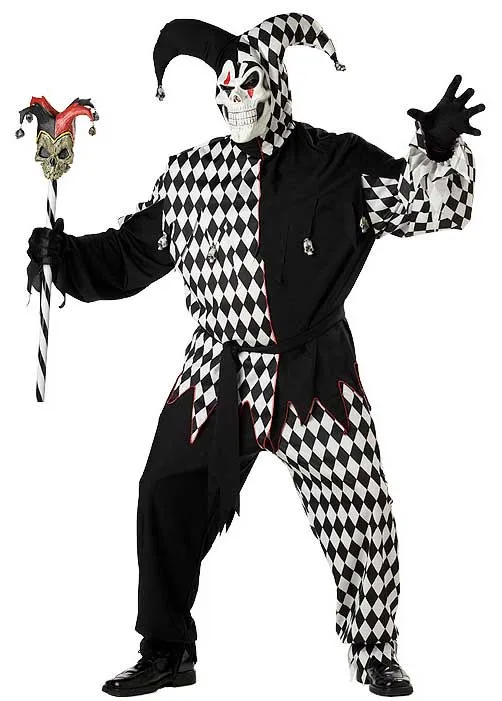 Evil Jester Plus Size Mens Halloween Costume