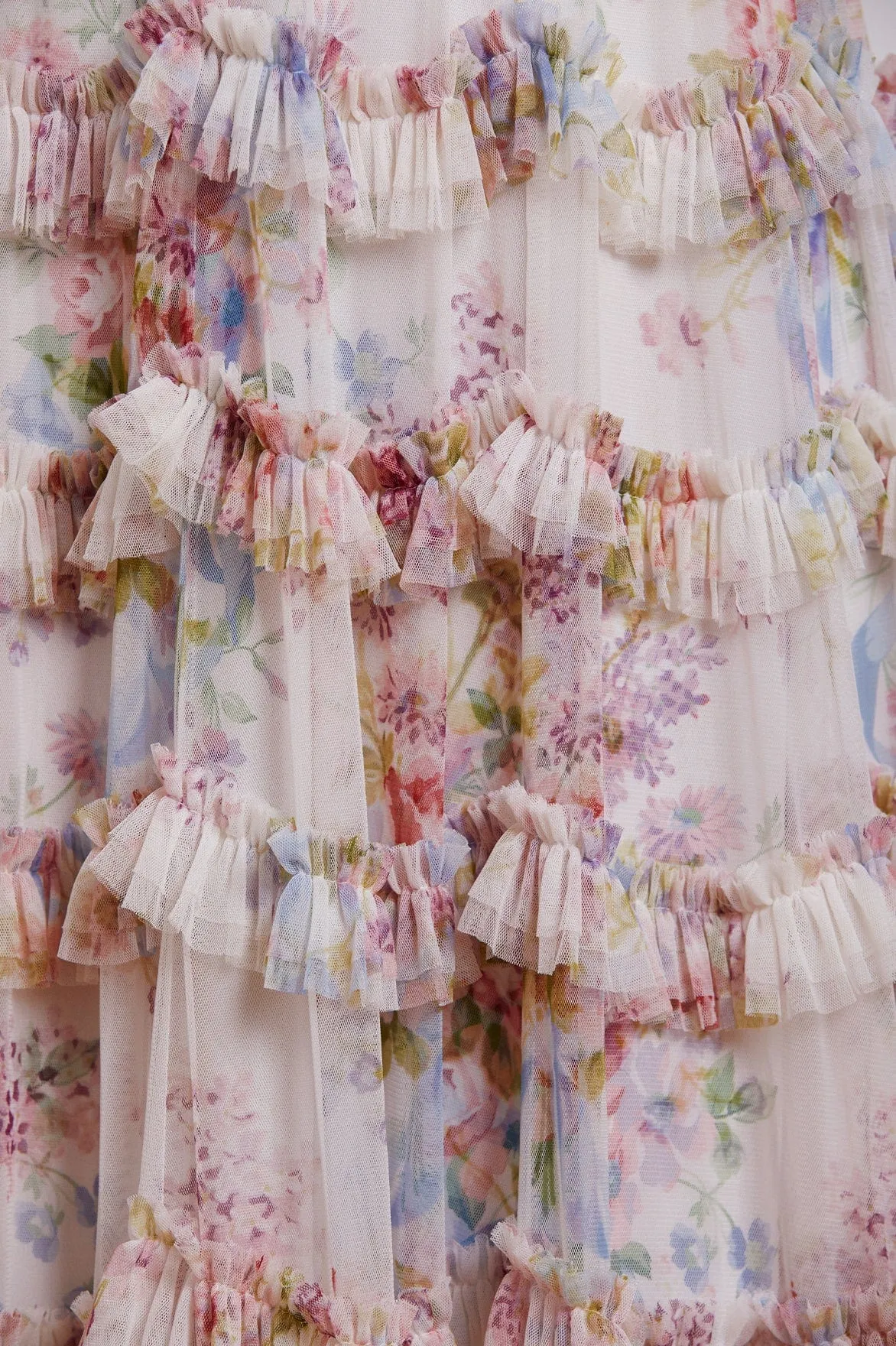 Floral Wonder Ruffle Gown