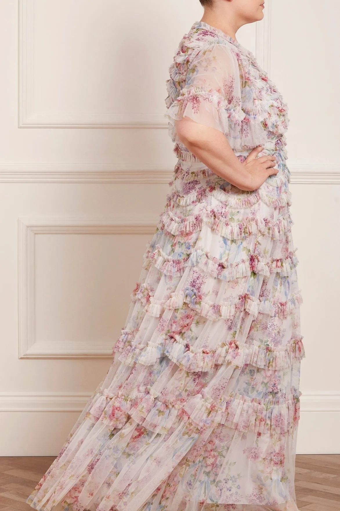 Floral Wonder Ruffle Gown