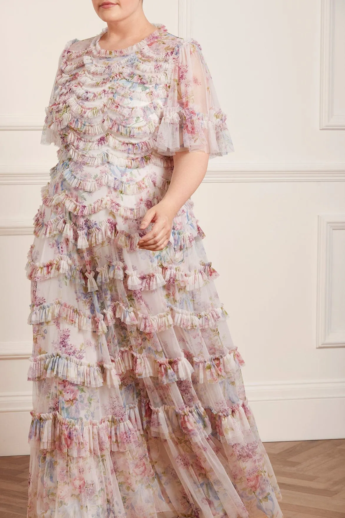 Floral Wonder Ruffle Gown