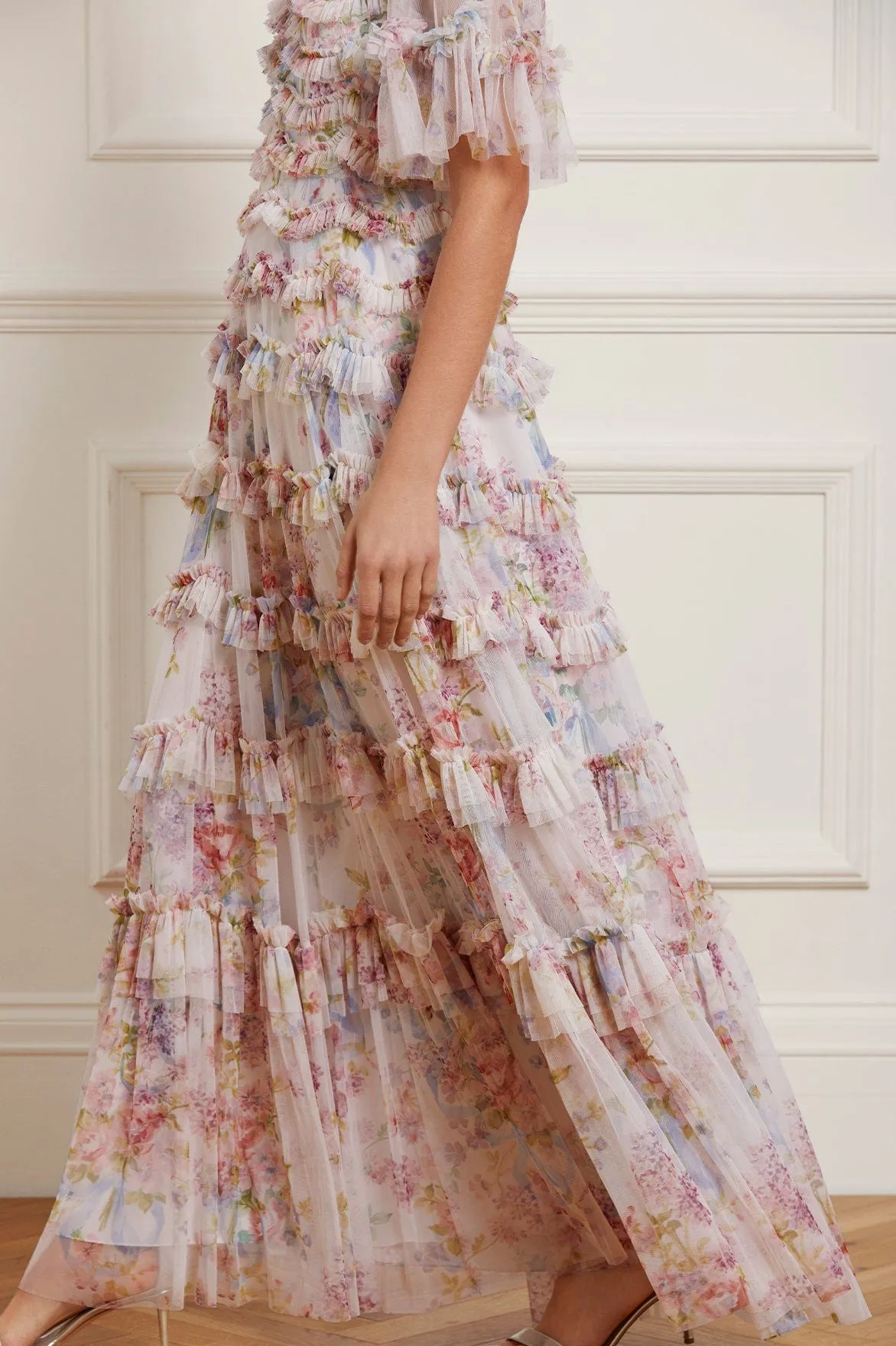 Floral Wonder Ruffle Gown