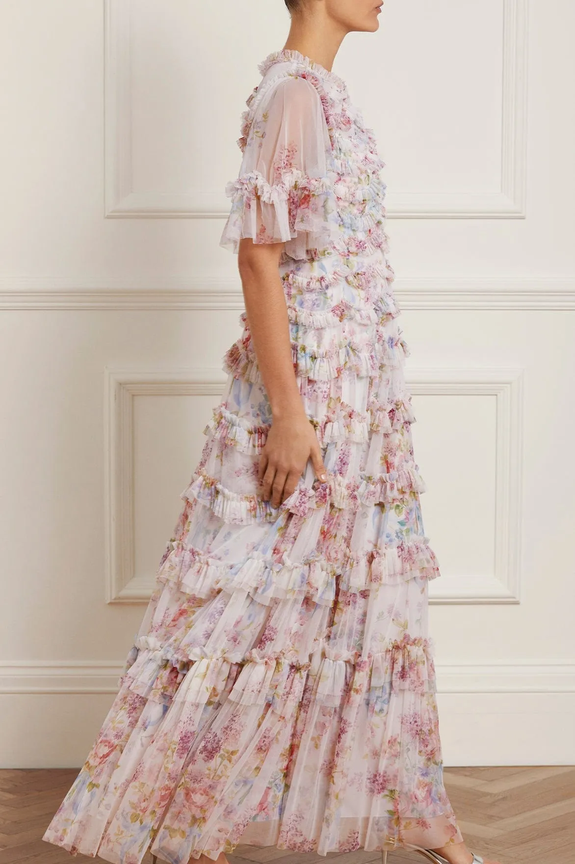 Floral Wonder Ruffle Gown