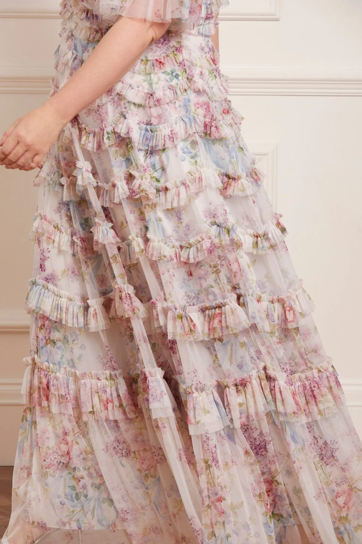 Floral Wonder Ruffle Gown