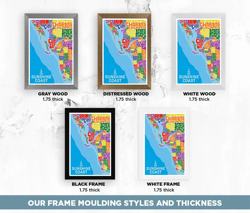 Fort Myers-Sanibel-Naples Area Typography Map