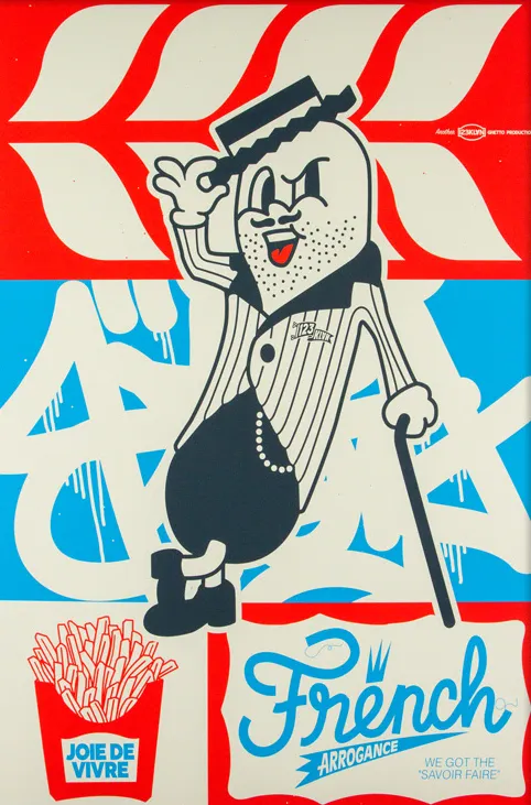 French Arrogance Silkscreen Print by 123Klan