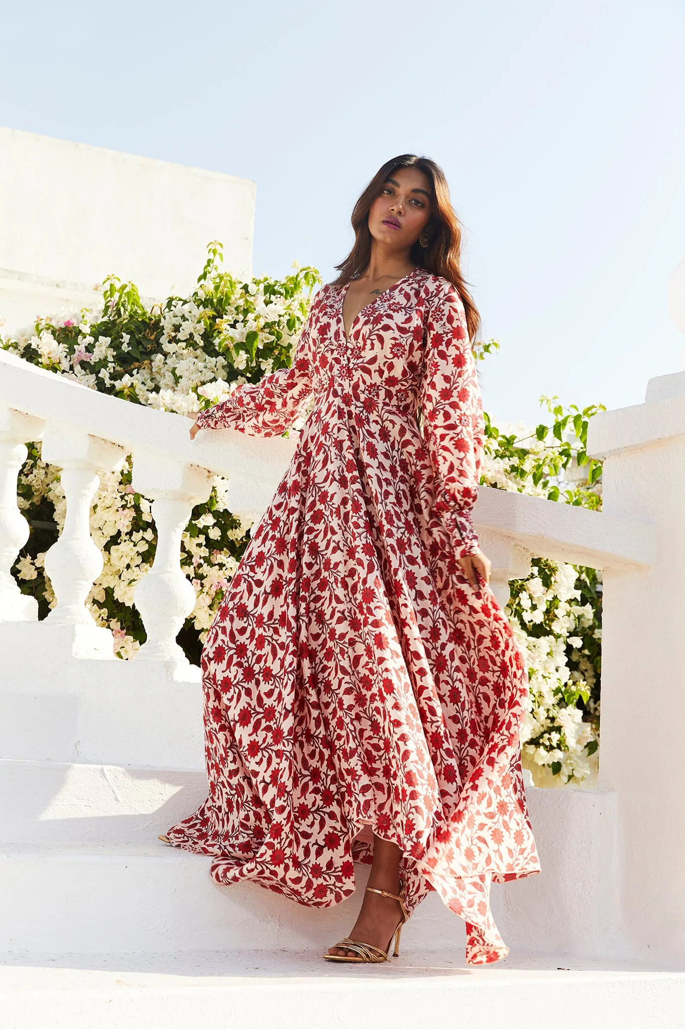 GENDA SILK MAXI DRESS