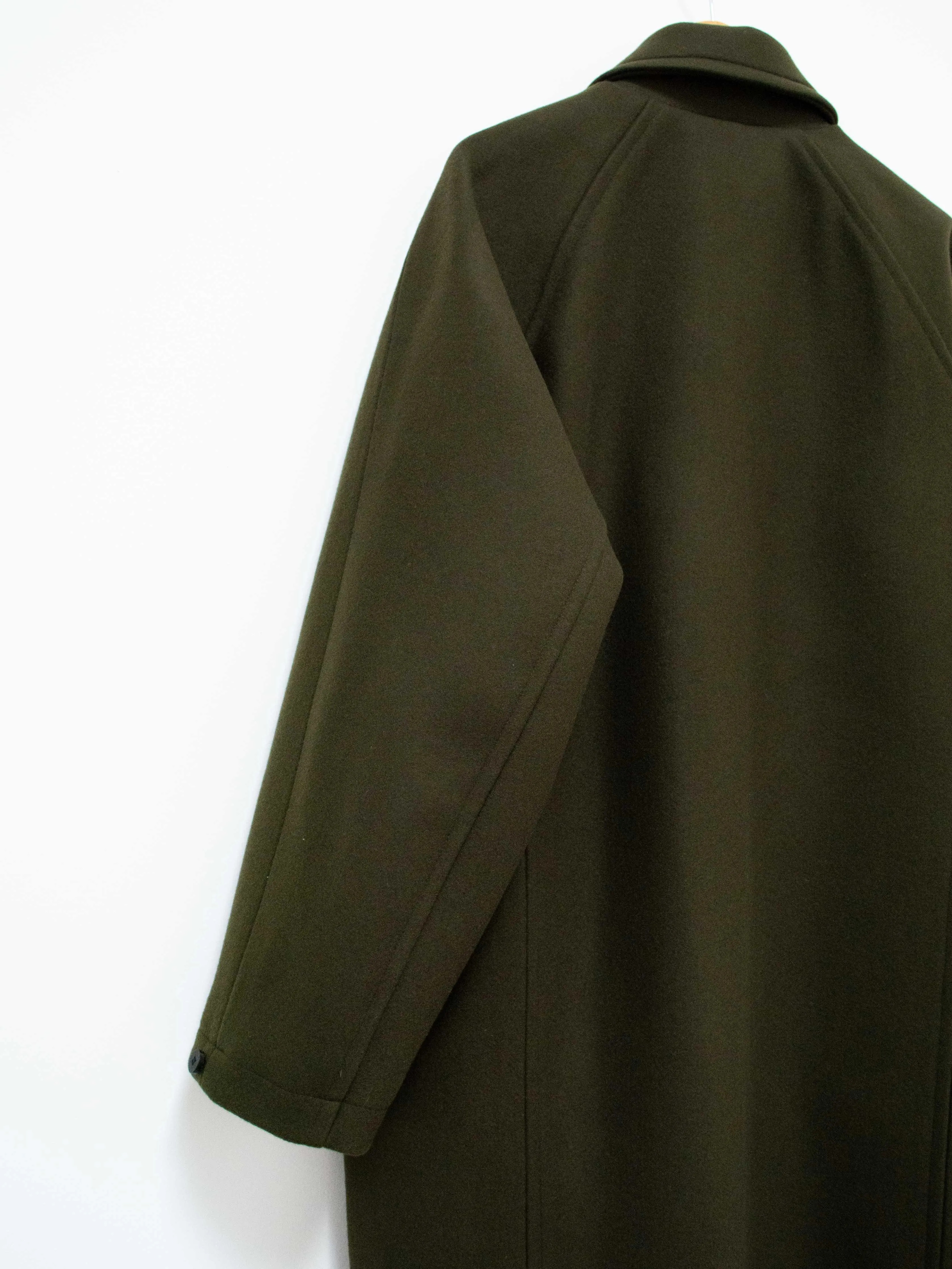 Heavy Melton Coat - Olive